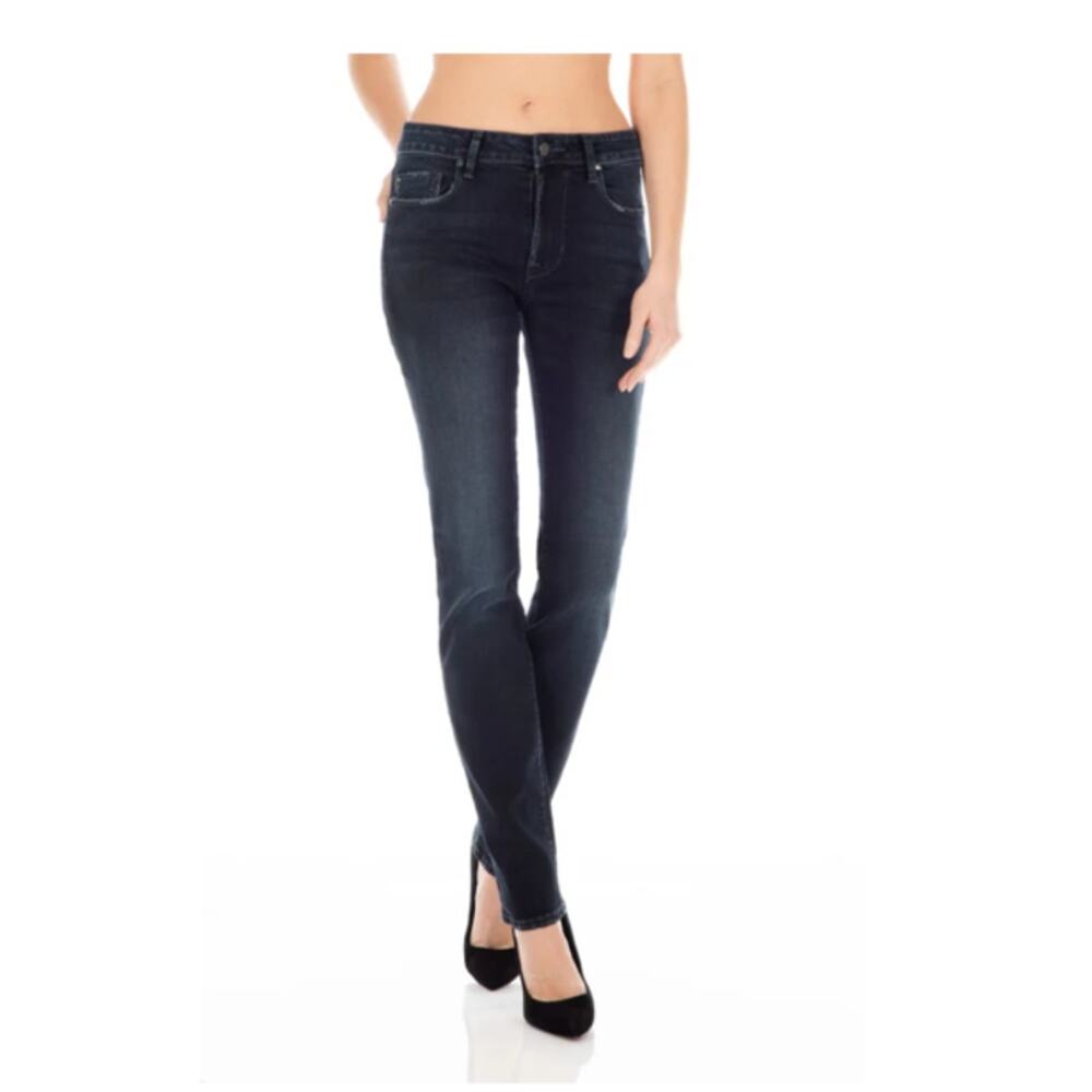 Fidelity Womens ACE Jean Mid Rise Skinny Dark Ginza Rinse Wash sz 25 x 32
